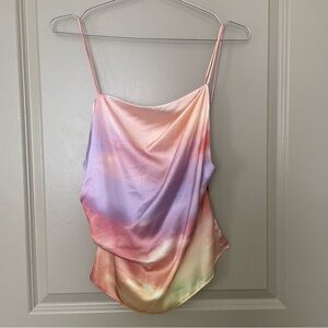 Zara Pastel Satin Camisole Top